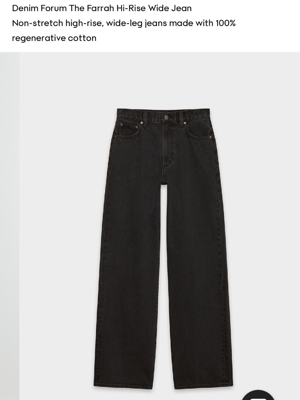 Denim Forum The Farrah Hi-Rise Wide Jean